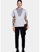 LOUIS GABRIEL NOUCHI Tricou image oversize cu efect sweat - Gri