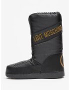 Love Moschino Cizme mid-calf cu imprimeu logo - Rosu/Auriu/Negru