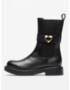 Love Moschino Ghete Chelsea de piele - Negru