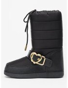 Love Moschino Ghete flatform de piele ecologica - Negru