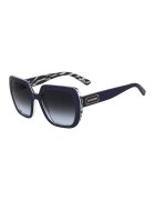Love Moschino Ochelari de soare hexagonali cu lentile in degrade - Alb/Auriu/Bleumarin