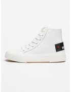 Love Moschino Pantofi sport de piele cu logo - Alb optic