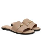 Love Moschino Papuci dama - Lycra Avena - piele naturala - Bej