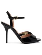 Love Moschino Sandale cu toc dama - piele ecologica - negru