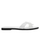 Love Moschino Slapi dama - Alb - piele naturala
