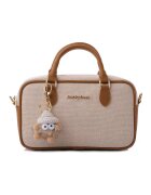 Lucky Bees Geanta crossbody cu bareta detasabila - Maro