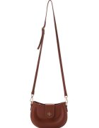 Lucky Bees Geanta crossbody de piele ecologica cu logo metalic - Maro scortisoara