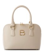 Lucky Bees Geanta crossbody din piele ecologica cu logo metalic - Crem