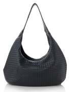 Lucky Bees Geanta hobo cu model tesut - Negru