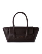 Lucky Bees Geanta shopper din piele ecologica - Maro inchis - 16 x 45 x 16 cm