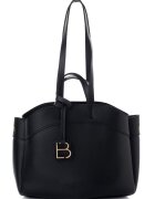 Lucky Bees Geanta tote din piele ecologica cu barete multiple - Negru - 23 x 35 x 15 cm
