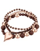 Lulu  Jane Bratara cu talisman in forma de inima - Auriu rose