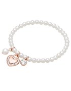 Lulu  Jane Bratara cu talismane placate cu aur de 14K - Alb