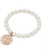 Lulu  Jane Bratara de aur de 14K filat cu perle - Alb