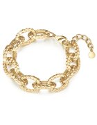 Lulu  Jane Bratara placata cu aur de 14K - cu model texturat - Auriu