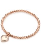Lulu  Jane Bratara placata cu aur de 14K si decorata cu cristale 22545 - Auriu rose