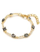 Lulu  Jane Bratara placata cu aur de 14K si decorata cu cristale - Auriu
