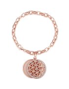 Lulu  Jane Bratara placata cu aur de 14K si decorata cu cristale - Auriu rose