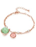 Lulu  Jane Bratara placata cu aur de 14K si decorata cu cristale europene - Auriu rose
