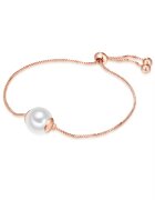 Lulu  Jane Bratara placata cu aur de 14K si decorata cu perla sintetica - Auriu rose