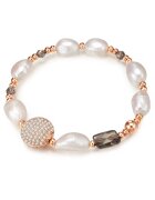 Lulu  Jane Bratara placata cu aur de 14K si decorata cu perle de cultura 22499 - Auriu rose