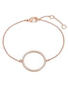 Lulu  Jane Bratara placata cu aur rose de 14K si decorata cu cristale europene - Auriu rose