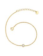 Lulu  Jane Bratara placata cu aur si zirconia rotunda 32185 - Auriu/Galben