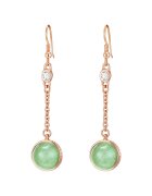 Lulu  Jane Cercei de aur de 14K filat cu cristale europene - Auriu rose