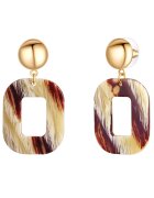 Lulu  Jane Cercei drop cu tija placati cu aur de 14K - Auriu