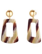 Lulu  Jane Cercei drop cu tija placati cu aur de 14K - Auriu