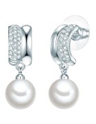 Lulu  Jane Cercei drop cu zirconia si perle shell 32019 - Argintiu