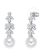 Lulu  Jane Cercei drop decorati cu perle si zirconia 22549 - Argintiu