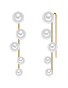 Lulu  Jane Cercei drop placati cu aur 14K si decorati cu perle 22513 - Auriu
