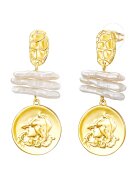 Lulu  Jane Cercei drop placati cu aur de 14K - Auriu