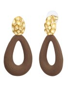 Lulu  Jane Cercei drop placati cu aur de 14K - Auriu/Galben