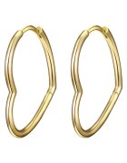 Lulu  Jane Cercei in forma de inima - placati cu aur de 14K - Auriu/Galben