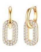 Lulu  Jane Cercei placati cu aur de 14K - cu cristale - Auriu/Galben