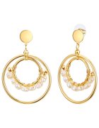 Lulu  Jane Cercei placati cu aur de 14K - cu perle - Auriu/Galben
