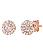Lulu  Jane Cercei placati cu aur de 14K - cu zirconia - Auriu rose