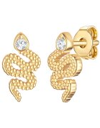 Lulu  Jane Cercei placati cu aur de 14K - in forma de sarpe - Auriu/Galben