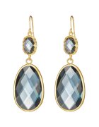 Lulu  Jane Cercei placati cu aur de 14K si decorati cu cristale - Auriu