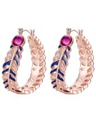 Lulu  Jane Cercei placati cu aur de 14K si decorati cu cristale - Auriu rose