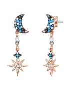 Lulu  Jane Cercei placati cu aur de 14K si decorati cu cristale - Auriu rose