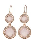 Lulu  Jane Cercei placati cu aur de 14K si decorati cu cristale - Auriu rose