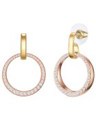 Lulu  Jane Cercei placati cu aur de 14K si decorati cu cristale - Auriu rose