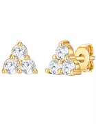 Lulu  Jane Cercei placati cu aur de 14K si decorati cu cristale europene - Auriu