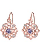 Lulu  Jane Cercei placati cu aur de 14K si decorati cu cristale europene - Auriu rose