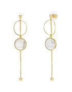 Lulu  Jane Cercei placati cu aur de 14K si decorati cu mother of pearl - Auriu