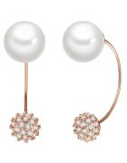 Lulu  Jane Cercei placati cu aur de 14K si decorati cu perle 22501 - Auriu rose