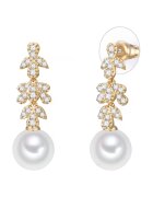 Lulu  Jane Cercei placati cu aur de 14K si decorati cu perle - Auriu